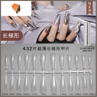 美甲甲片粘合剂美甲店专用全贴半贴强力持久照灯甲片延长凝胶 三维工匠 梯形432片+甲片粘合剂5ml美甲贴