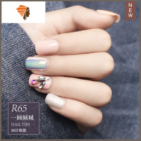 指甲贴片美甲贴片可穿戴式美甲女甲片成品可反复用拆卸 三维工匠 ★R65一顾倾城[30片软款更舒适-可重复使用]