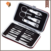 10件套指甲刀装挖掏耳朵勺美甲套装手脚修剪器鼻毛剪刀不锈钢工具 三维工匠指甲钳