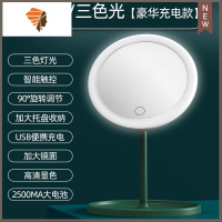 led化妆镜带灯可立学生宿舍女补光桌面台式ins风便携梳妆台小镜子 三维工匠美妆镜
