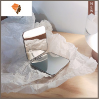 不锈钢ins小镜子女随身携带折叠双面镜小号便携手持翻盖式化妆镜 三维工匠美妆镜