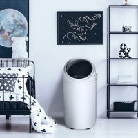 小鸭牌WPF418L半自动单桶单筒小型婴儿童宝宝宿舍家用迷你洗衣机 3.8KG蓝光+不锈钢沥水篮 银色