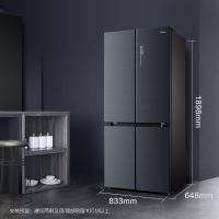 [5.1必抢]美的(Midea)BCD-507WTPZM(E) 十字对开门冰箱19分钟急速净味智能节能变频风冷无霜
