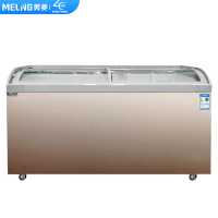 美菱(MELING)SC/SD-528GYT卧式冷冻展示柜冰柜 单温雪糕冷柜 速冻冰柜商用雪柜平面玻璃门展示柜平面冰箱柜