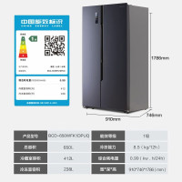 海信(Hisense)BCD-650WFK1DPUQ 对开门冰箱双开门大容量双变频一级能效家用电冰箱二门双门节能风冷无霜