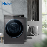 海尔(Haier)G100228BD12S 10公斤 直驱变频洗衣机超薄家用滚筒洗衣机蒸汽除螨