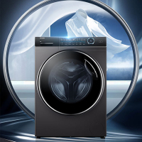 海尔 XQG100-BD14136LU1 10公斤全自动滚筒洗衣机一级能效直驱变频纤薄机身智能投放 单洗