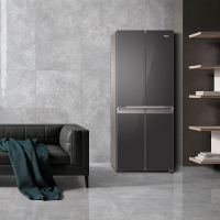 海尔(Haier)406升十字对开门超薄嵌入冰箱 彩晶面板 DEO净味养鲜 家用 BCD-406WLHTDEDSLU1