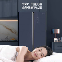 海信BCD-537WTGVBPA1星河灰 电冰箱双开门 家用对开门大容量超薄嵌入式537升一级能效风冷无霜