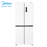 美的(Midea)60cm薄系列十字双开四开门多门超薄嵌入式风冷家用白色智能电冰箱一级双变频MR-457WUSPZE