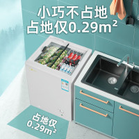 美的(Midea) MS-100LGE 展示柜冷藏保鲜柜 冰柜商用 家用小型冷柜家用冰柜 商用大容量雪糕展示柜100升