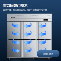 美菱不锈钢全冷冻1363升大容量全冷冻厨房冰柜大冰柜商用冰箱 六门全冷冻-MCF(L)-1.8LDE706MX3