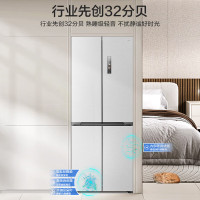美的(Midea)MR-459WUSPZE 海贝灰 437升十字对开门薄嵌入净味除菌风冷无霜一级能效家用智能电冰箱