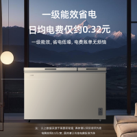 美菱 卧式冷冻冷藏双温两用大容量一级能效节能家用商用冰柜 286L BCD-286DTX炫金