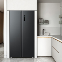 美的(Midea)BCD-572WKPM(Q)炭灰-浮光 对开门风冷无霜大容量净味保鲜一级能效双变频冰箱