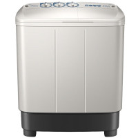 [新年直补]美的半自动双桶洗衣机 8公斤洗+5.5脱水双缸波轮老人简易操作品质电机小巧不占地租房宿舍二级MP8DS136