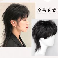 假发女短发自然帅气日系鲻鱼头狼尾男气质圆脸万用短卷发全头套式
