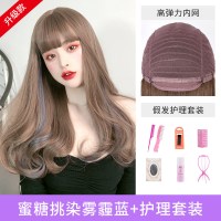 假发女长发空气刘海长卷发全头套式挂耳发浪仿真人发丝假发套