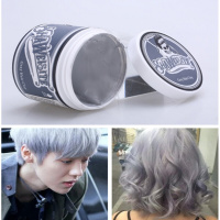 骷髅头奶奶灰发泥一次性染发黑色发蜡彩色发胶头发造型爷爷白