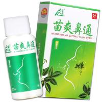 苗爽鼻通喷剂打喷嚏流鼻涕过敏性鼻塞喷雾通舒必宁剂喷剂 1盒(送棉签+试用装)