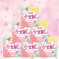 高洁卫生巾丝棉日用姨妈丝薄棉柔240mm10片X6包60片AIFZ