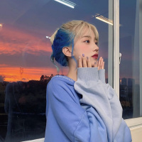 [挂耳染]自己在家染发剂挑染彩灰薄荷绿蓝黑染发膏H