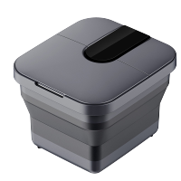 践程V711 泡脚桶足浴盆防漏电保护按摩洗脚盆智能恒温加热泡脚盆脚动按摩洗脚桶V711灰白色