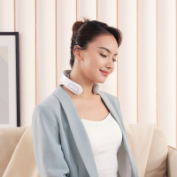 践程N1 白色迷你颈椎按摩器热敷两头颈部按摩仪深层电脉冲按摩器企业礼品N1 白色