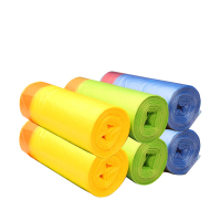 涡润 GY-0273 自动收口垃圾袋加厚手提抽绳免撕45×50cm×6卷