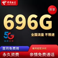 移动纯流量上网4G流量卡全国通用手机卡电话卡电信联通大王卡5g不限网速不限流量0月租wifi设备卡