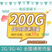 电信全国通用流量卡纯流量卡上网不限网速不限软件使用4g手机卡5g0月租卡