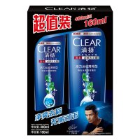 清扬男士去屑洗发水活力运动薄荷型400ml+160ml 礼盒装