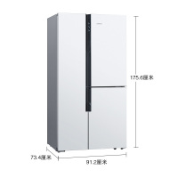 西门子 569升 对开门冰箱 家用三门多门电冰箱 零度保鲜 混冷无霜 智能变频 KA96FA12TI