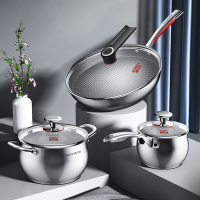 康巴赫畅享款套装[炒锅32cm+奶锅16cm+汤锅22cm]KGS-T03X