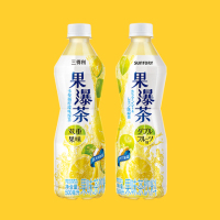 三得利果瀑茶卡曼橘柠檬味绿茶500ml