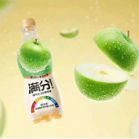 满分王林青苹果果汁微气泡380ml