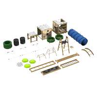 华森葳 户外运动探索区 军事体能游戏区 户外洞洞叠叠积木组