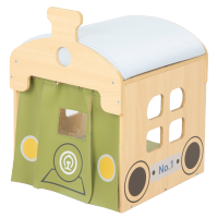 华森葳火车攀爬-火车头钻笼-蓝绿色