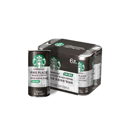 星巴克派克市场黑咖啡咖啡饮料228ml罐装