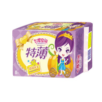 七度空间少女纯棉特薄加长夜用卫生巾8片