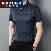 RODYHISII品牌夏季新款短袖衬衫男商务休闲时尚简约薄款舒适百搭弹力免烫衬衣