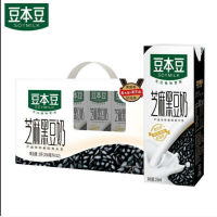 新日期芝麻豆奶250ml*12盒 黑豆谷物粗粮早餐奶整箱