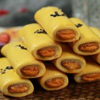 网红蛋卷红豆雪媚娘蛋酥干月馅饼糕点食品8条起