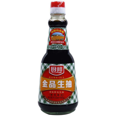 厨邦 金品生抽 410ml 特级酱油非转基因黄豆酿造厨房调料调味品