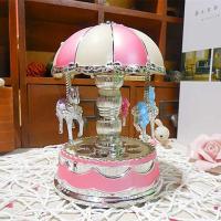 封后发光会唱歌的旋转木马音乐盒天空之城八音盒送闺蜜男女生生日礼物 31268 粉 音乐至爱丽丝