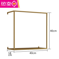 铁艺墙上隔板置物架北欧壁挂书架创意展示架客厅电视背景墙装饰架 FENGHOU 金色长40*宽18*高40cm