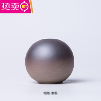 禅意花器手工粗陶花瓶日式陶瓷花插茶桌水培小花插工艺品摆件 FENGHOU 粗陶-素雅