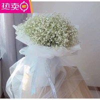 昆明鲜花云南直发速递同城干花真花风干满天星花束装饰摆件 FENGHOU 银白色 花束 标准 需加灯联系客服