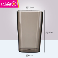 北欧简约漱口杯家用塑料透明牙刷杯学生情侣宿舍刷牙杯子儿童牙缸 FENGHOU 灰色[单个装]