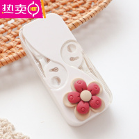 FENGHOU随身便携一次性剔牙线收纳盒牙签牙线棒牙线盒自动弹出小巧牙签盒 酒红花 8cm 20支